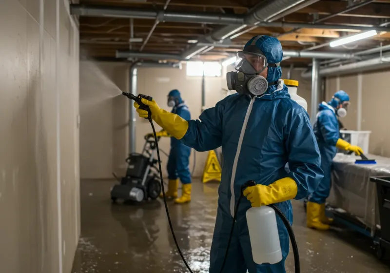 Basement Sanitization and Antimicrobial Treatment process in Warren County, KY