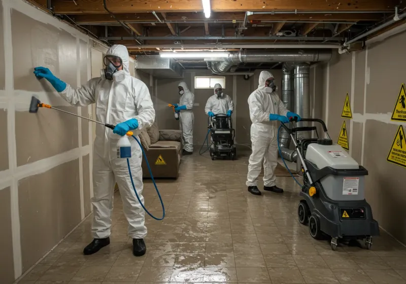 Basement Moisture Removal and Structural Drying process in Warren County, KY